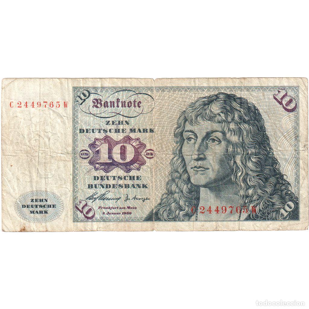 Billetes extranjeros: [#232687] ALEMANIA - REP&Uacute;BLICA FEDERAL, 10 Deutsche Mark, 1960-01-02, RC