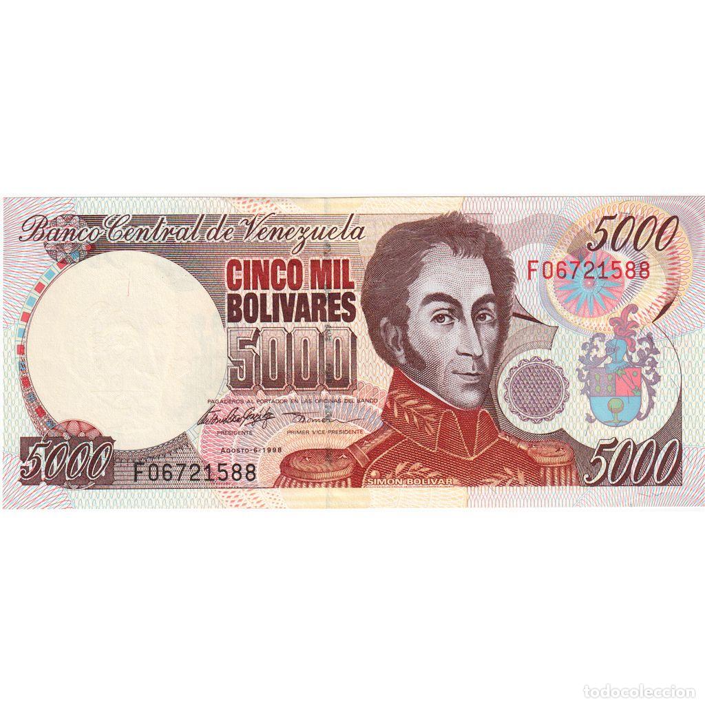 Billetes extranjeros: [#1230253] 5000 Bolivares, 1998, Venezuela, 1998-08-06, KM:78c, SC