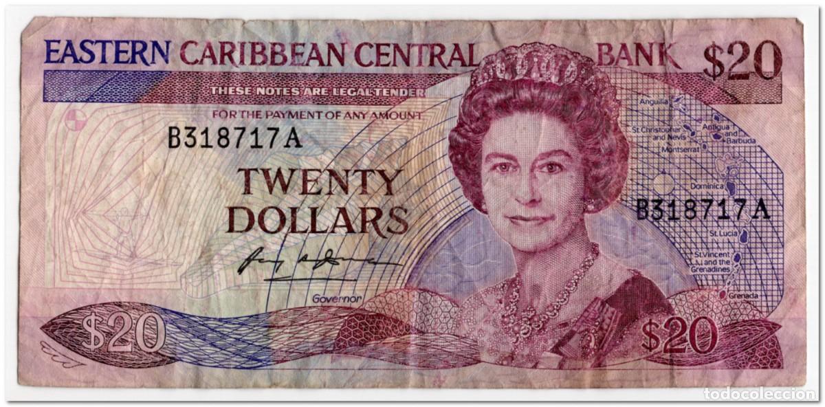 Billetes extranjeros: EAST CARIBBEAN STATES,20 DOLLARS,1988-93,P.24a1,aFINE