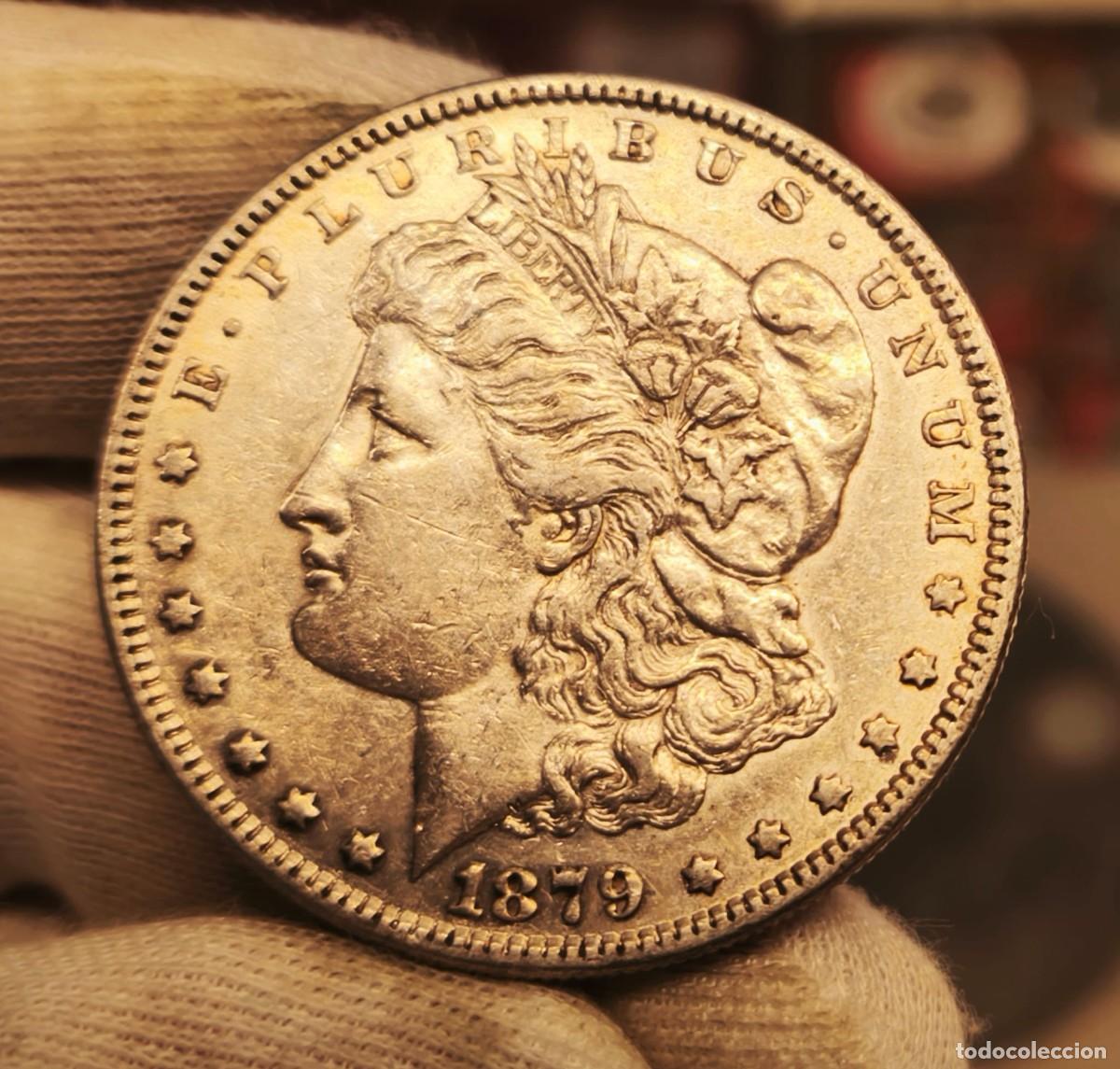 Billetes extranjeros: Estados Unidos 1 D&oacute;lar &rdquo;Morgan Dollar&rdquo; 1879 Km 110 Plata