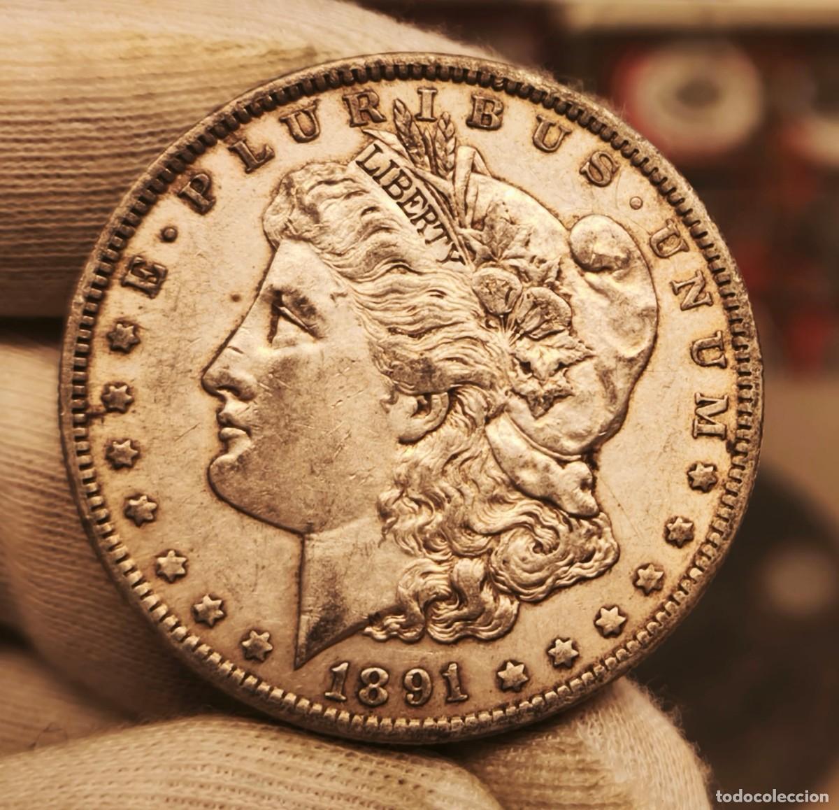 Billetes extranjeros: Estados Unidos 1 D&oacute;lar &rdquo;Morgan Dollar&rdquo; 1891 Km 110 Plata