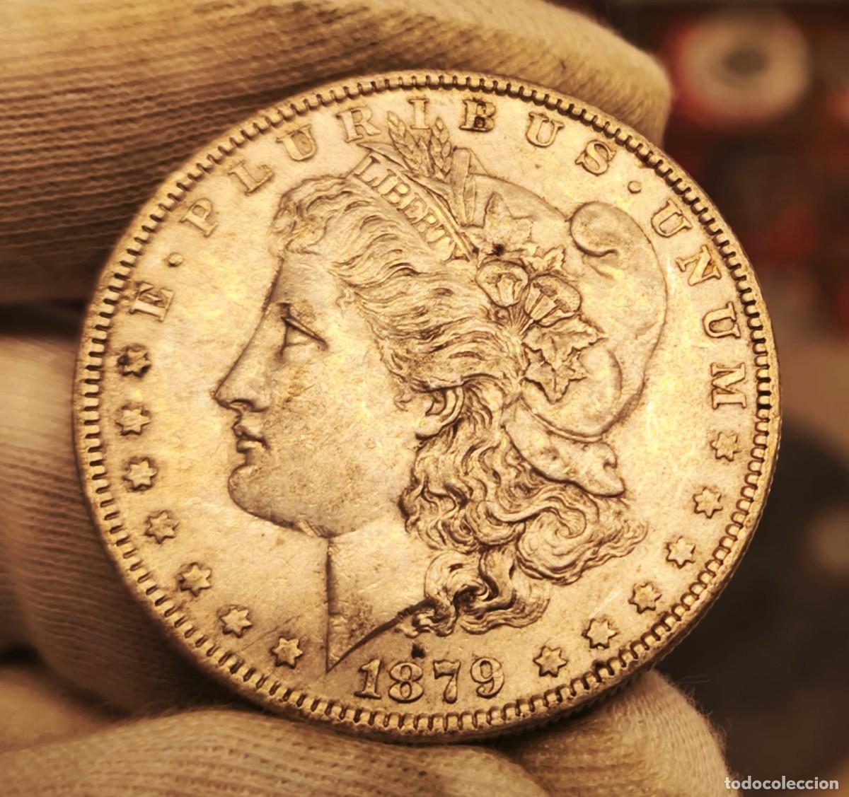Billetes extranjeros: Estados Unidos 1 D&oacute;lar &rdquo;Morgan Dollar&rdquo; 1879 Km 110 Plata