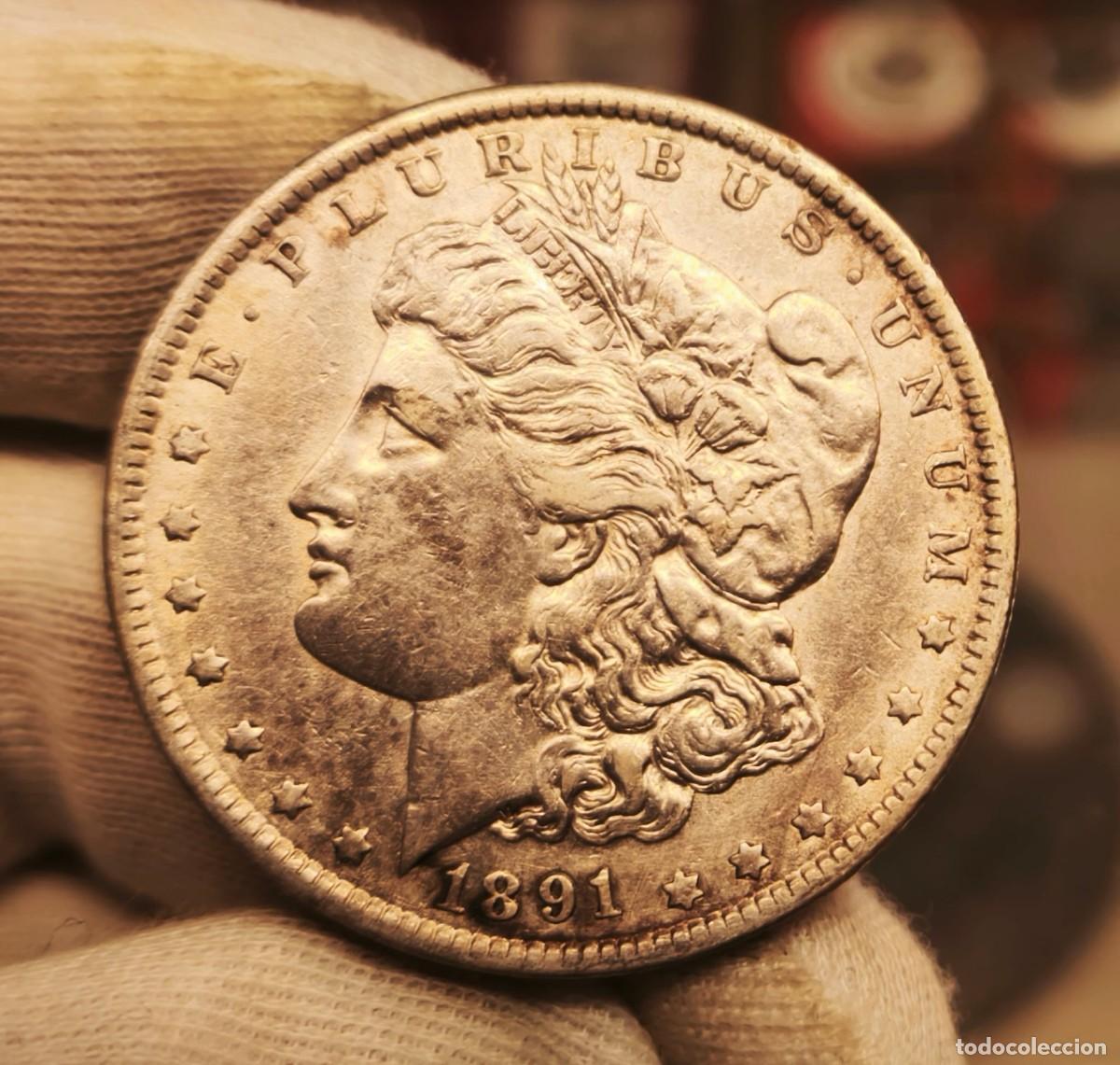 Billetes extranjeros: Estados Unidos 1 D&oacute;lar &rdquo;Morgan Dollar&rdquo; 1891 Km 110 Plata