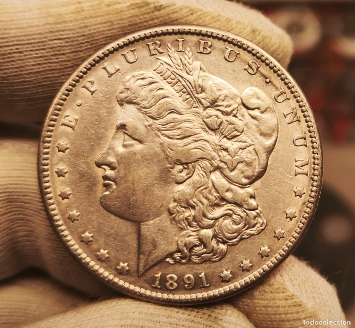 Billetes extranjeros: Estados Unidos 1 D&oacute;lar &rdquo;Morgan Dollar&rdquo; 1891 Km 110 Plata