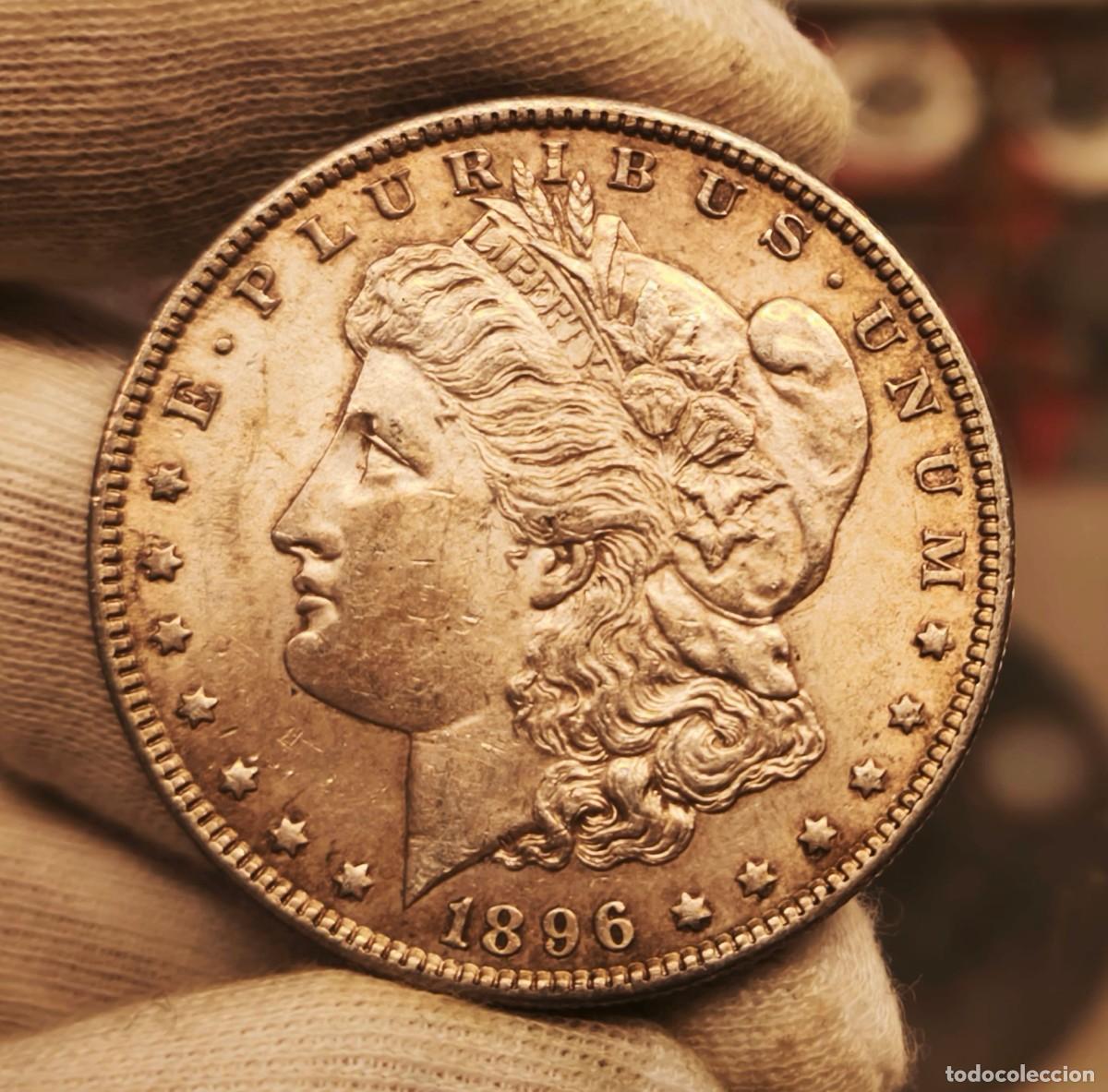 Billetes extranjeros: Estados Unidos 1 D&oacute;lar &rdquo;Morgan Dollar&rdquo; 1896 Km 110 Plata