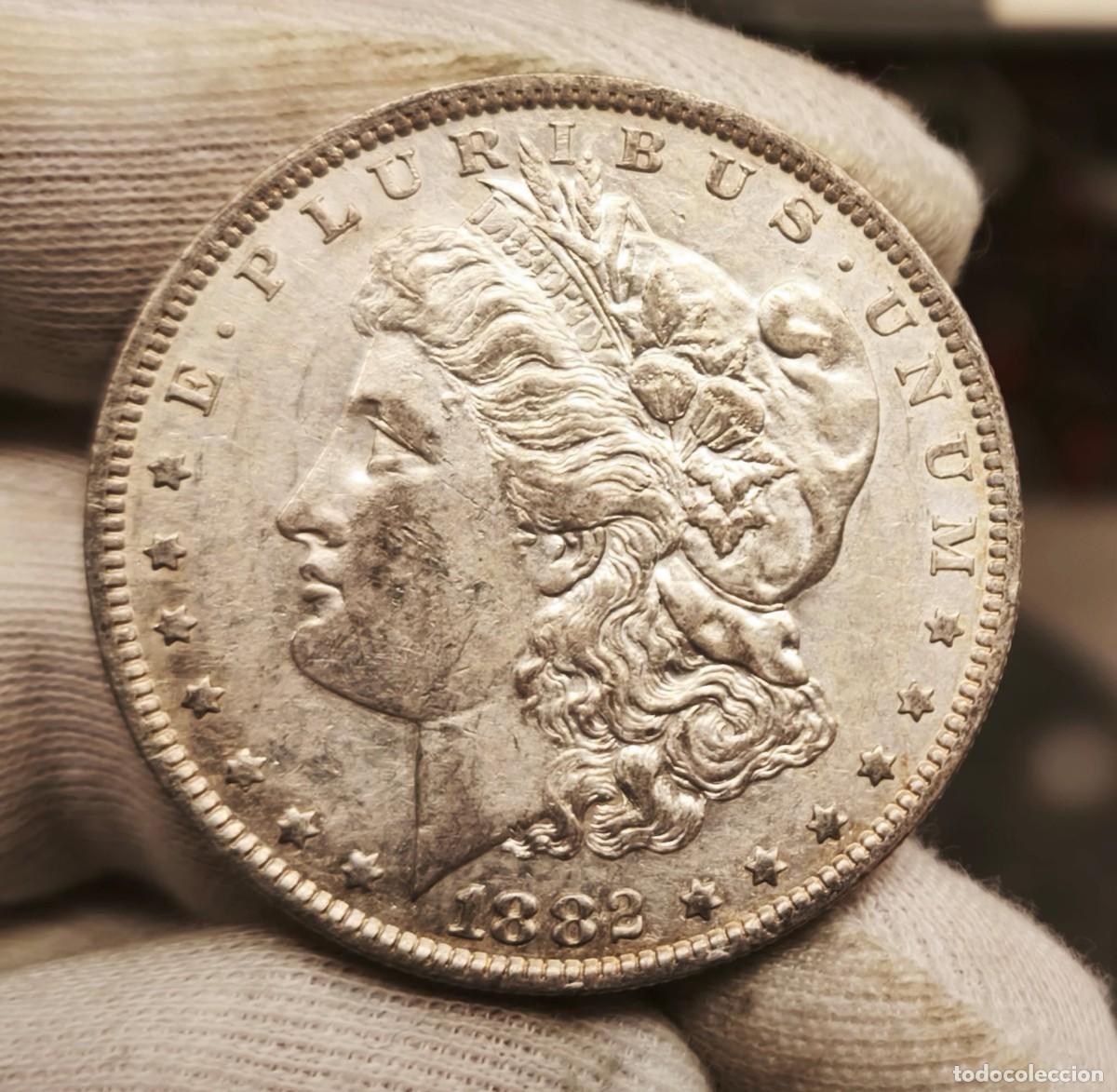 Billetes extranjeros: Estados Unidos 1 D&oacute;lar &rdquo;Morgan Dollar&rdquo; 1882 Km 110 Plata