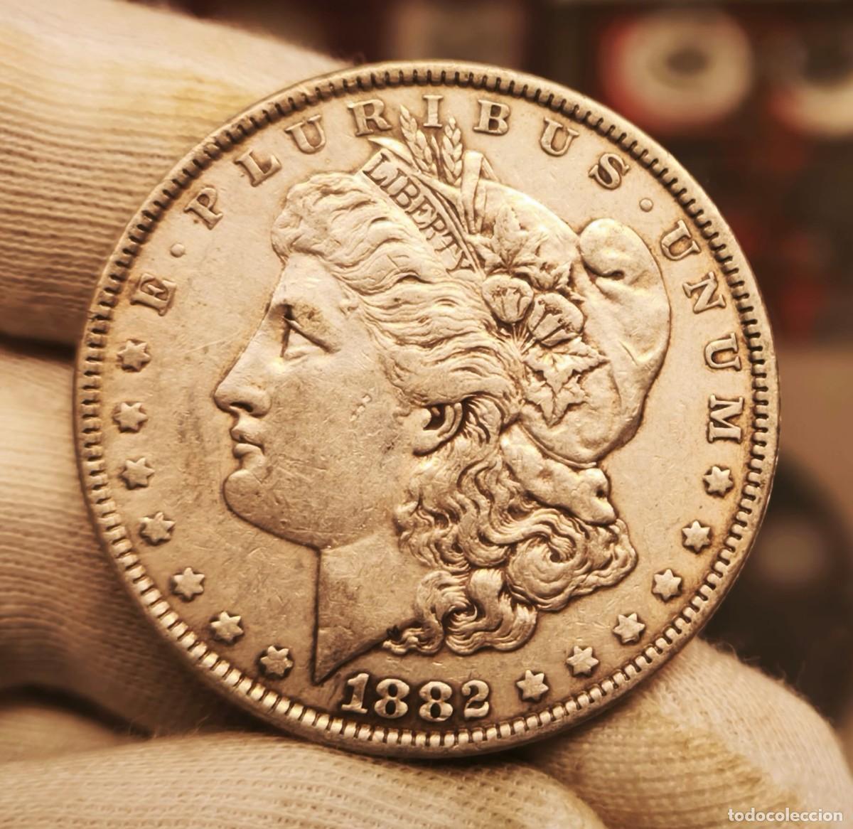 Billetes extranjeros: Estados Unidos 1 D&oacute;lar &rdquo;Morgan Dollar&rdquo; 1882 Km 110 Plata