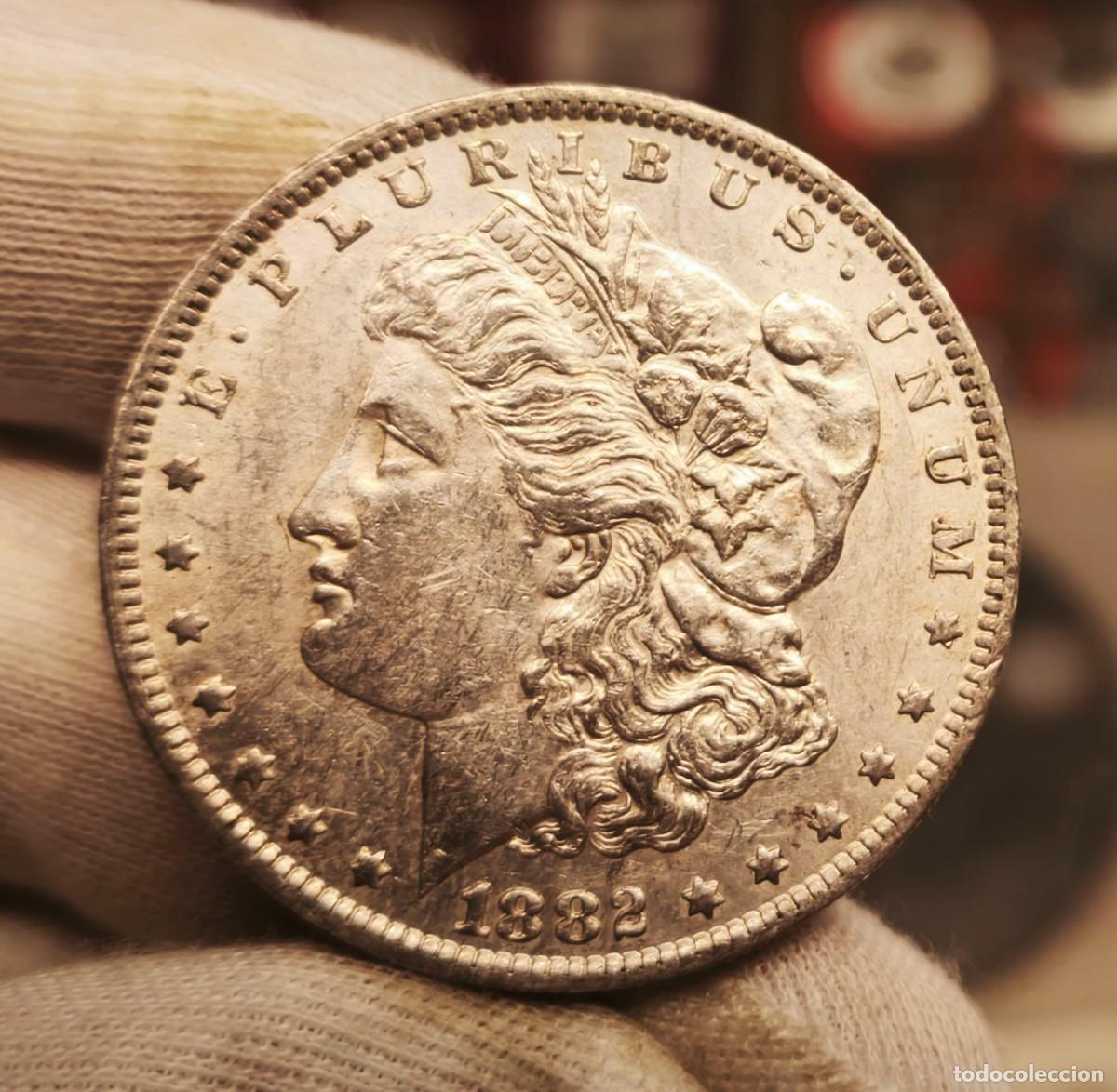 Billetes extranjeros: Estados Unidos 1 D&oacute;lar &rdquo;Morgan Dollar&rdquo; 1882 Km 110 Plata