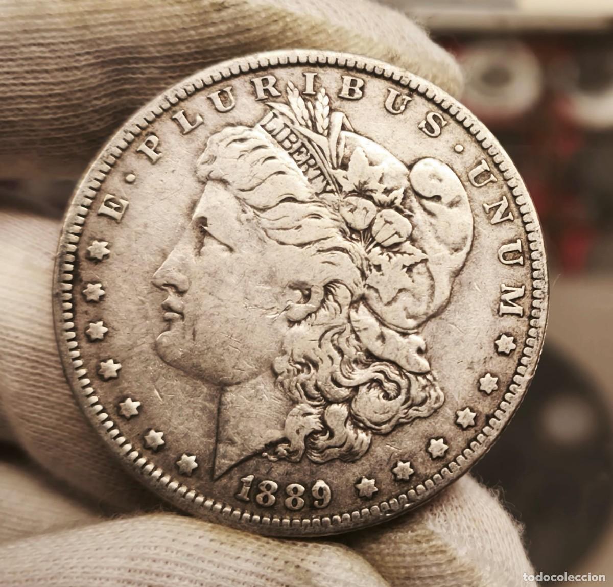 Billetes extranjeros: Estados Unidos 1 D&oacute;lar &rdquo;Morgan Dollar&rdquo; 1889 Km 110 Plata