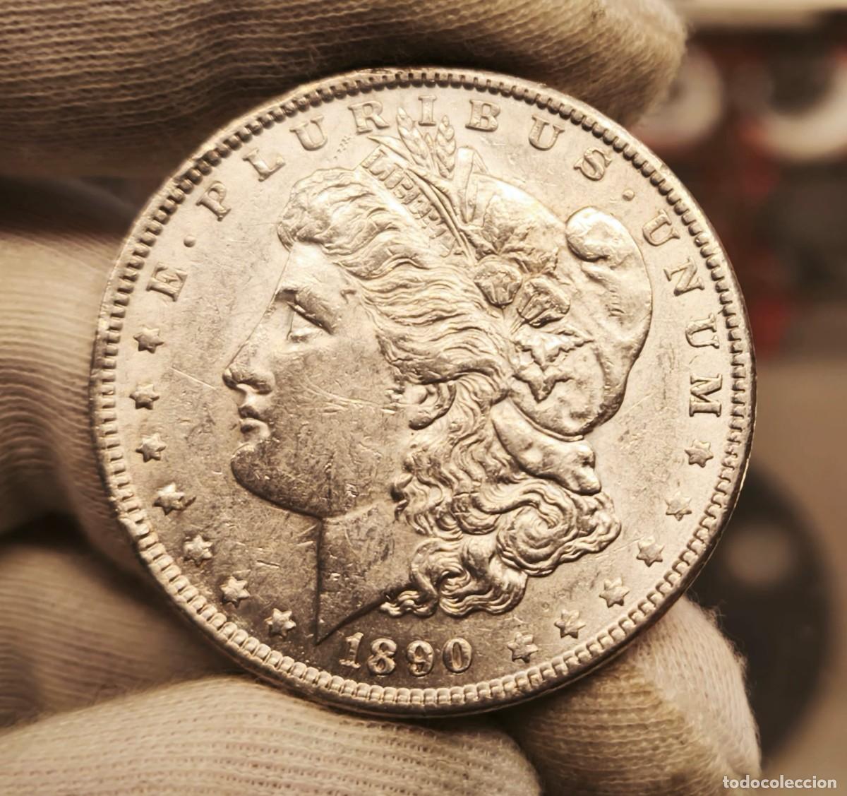 Billetes extranjeros: Estados Unidos 1 D&oacute;lar &rdquo;Morgan Dollar&rdquo; 1990 Km 110 Plata