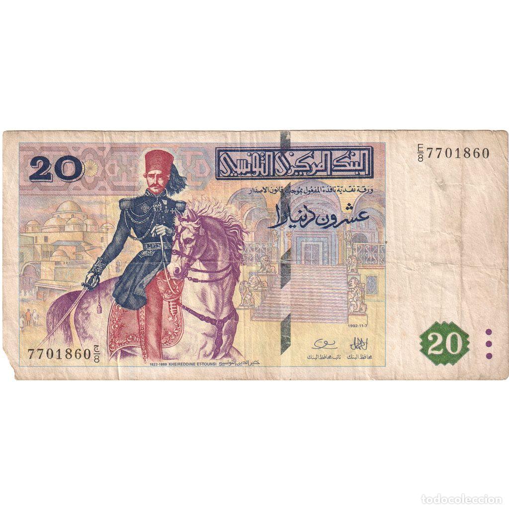 Billetes extranjeros: [#1293463] T&uacute;nez, 20 Dinars, 1992-11-07, BC