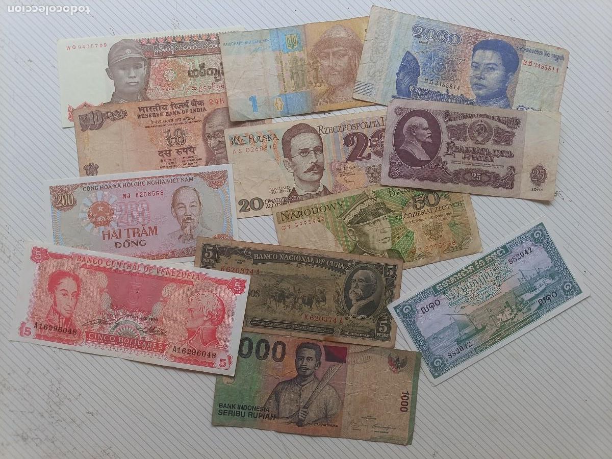 Billetes extranjeros: 12 billetes mundiales diferentes