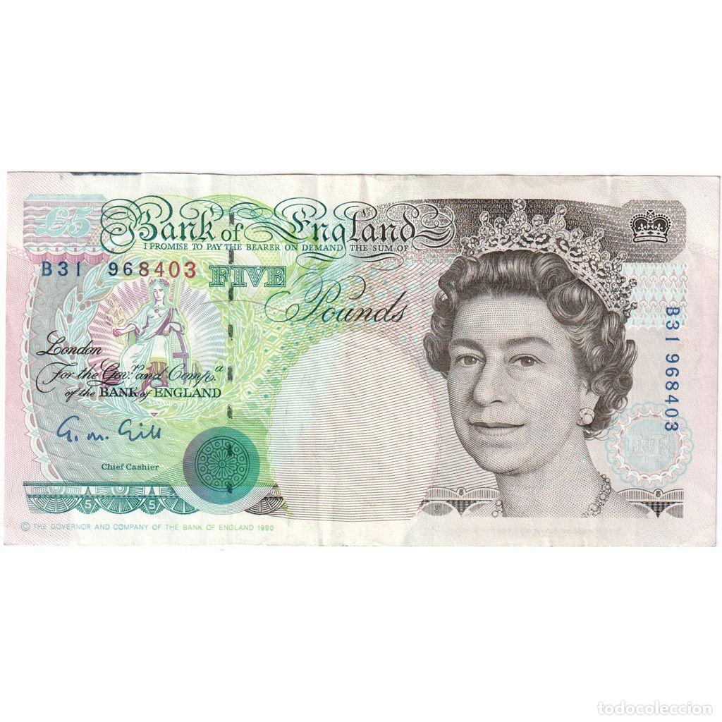 Billetes extranjeros: [#233983] Gran Breta&ntilde;a, 5 Pounds, MBC