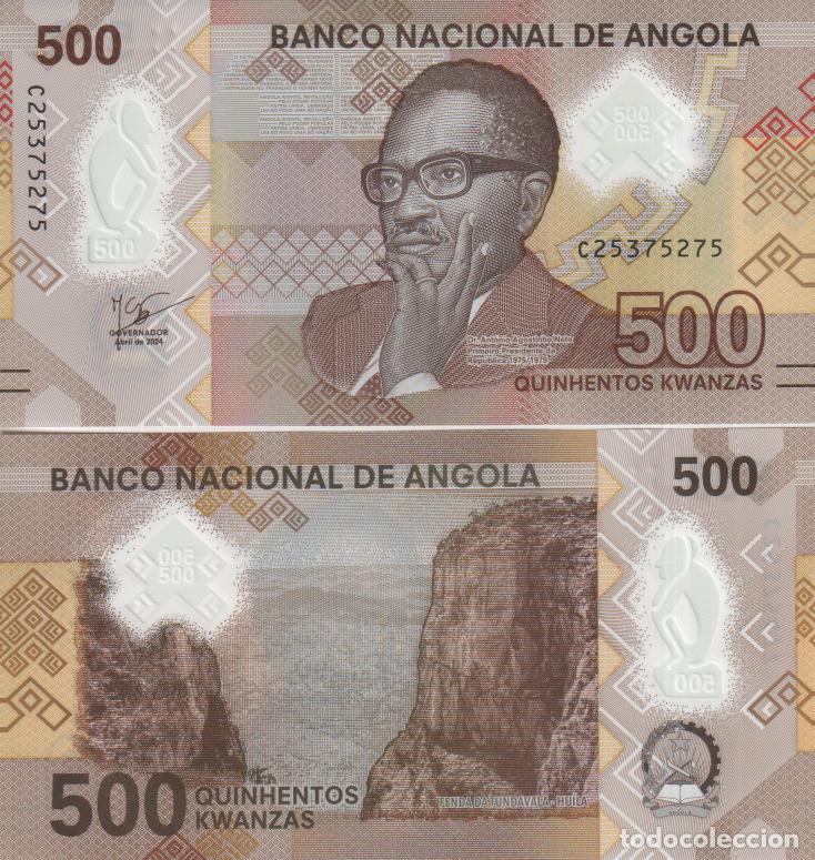 Billetes extranjeros: Angola 500 kwanzas del 2024 Pick 161 SC/UNC