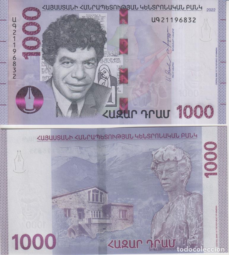 Billetes extranjeros: Armenia 1000 dram del 2022 Pick 61 b SC/UNC