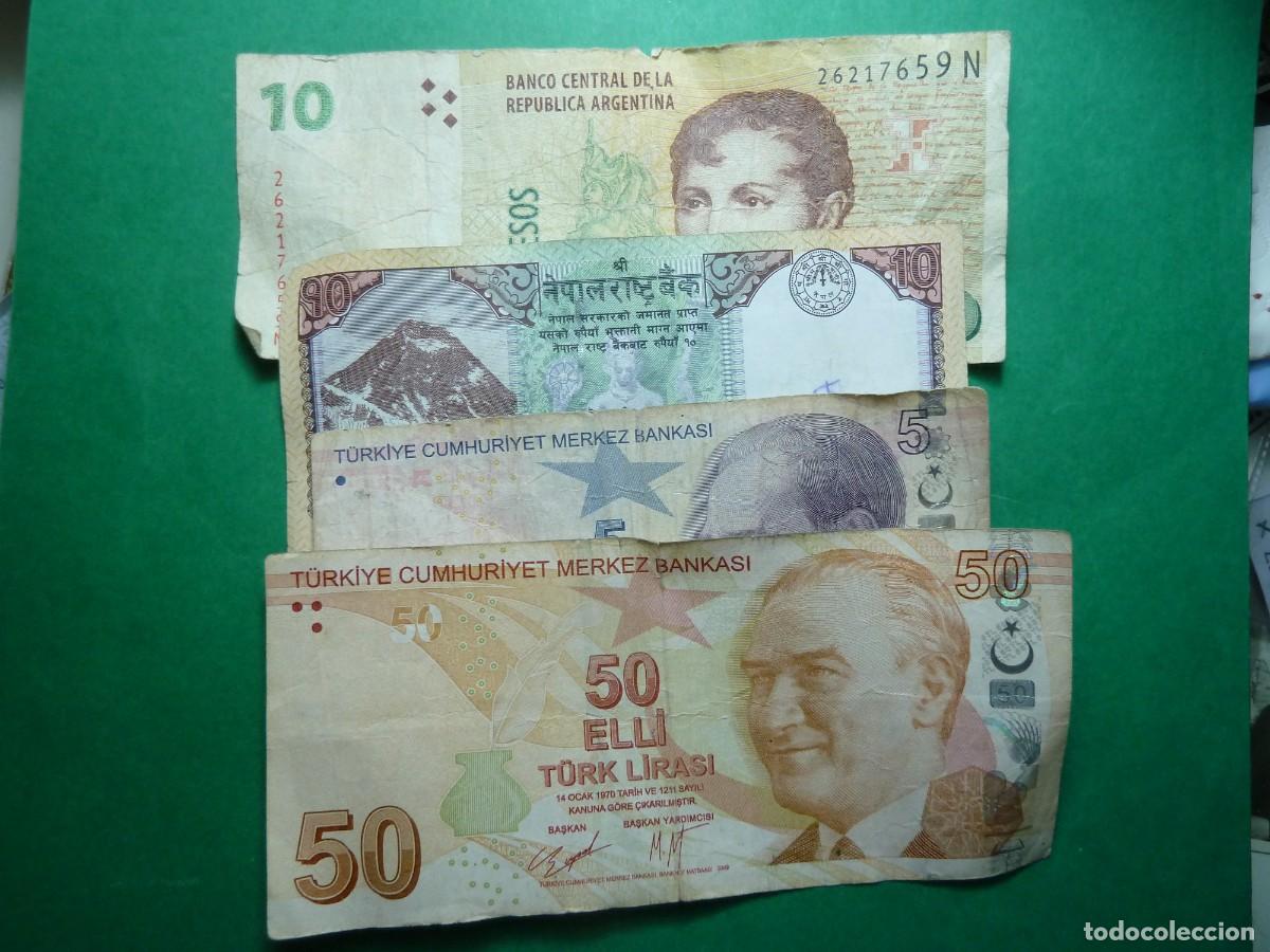 Billetes extranjeros: Lote de billetes varios pa&iacute;ses. - Foto 2
