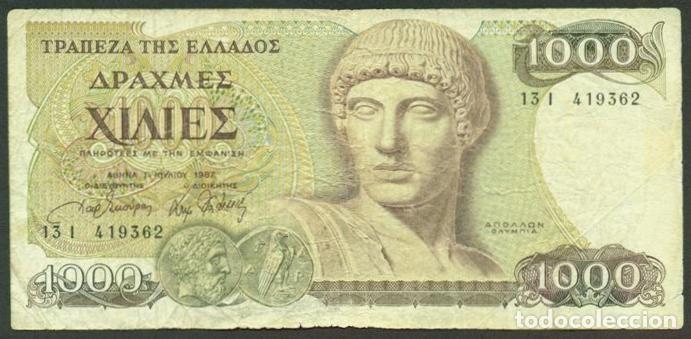 Billets internationaux: GRECIA. 1000 drachmaes 1987. Pick 202. Apolo.