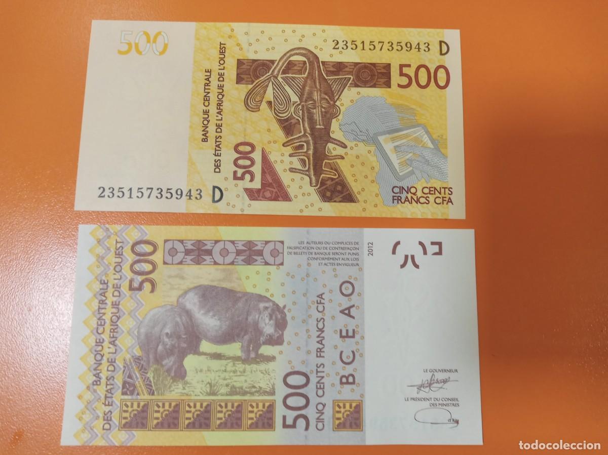 Billetes extranjeros: MALI 500 FRANCOS 2023