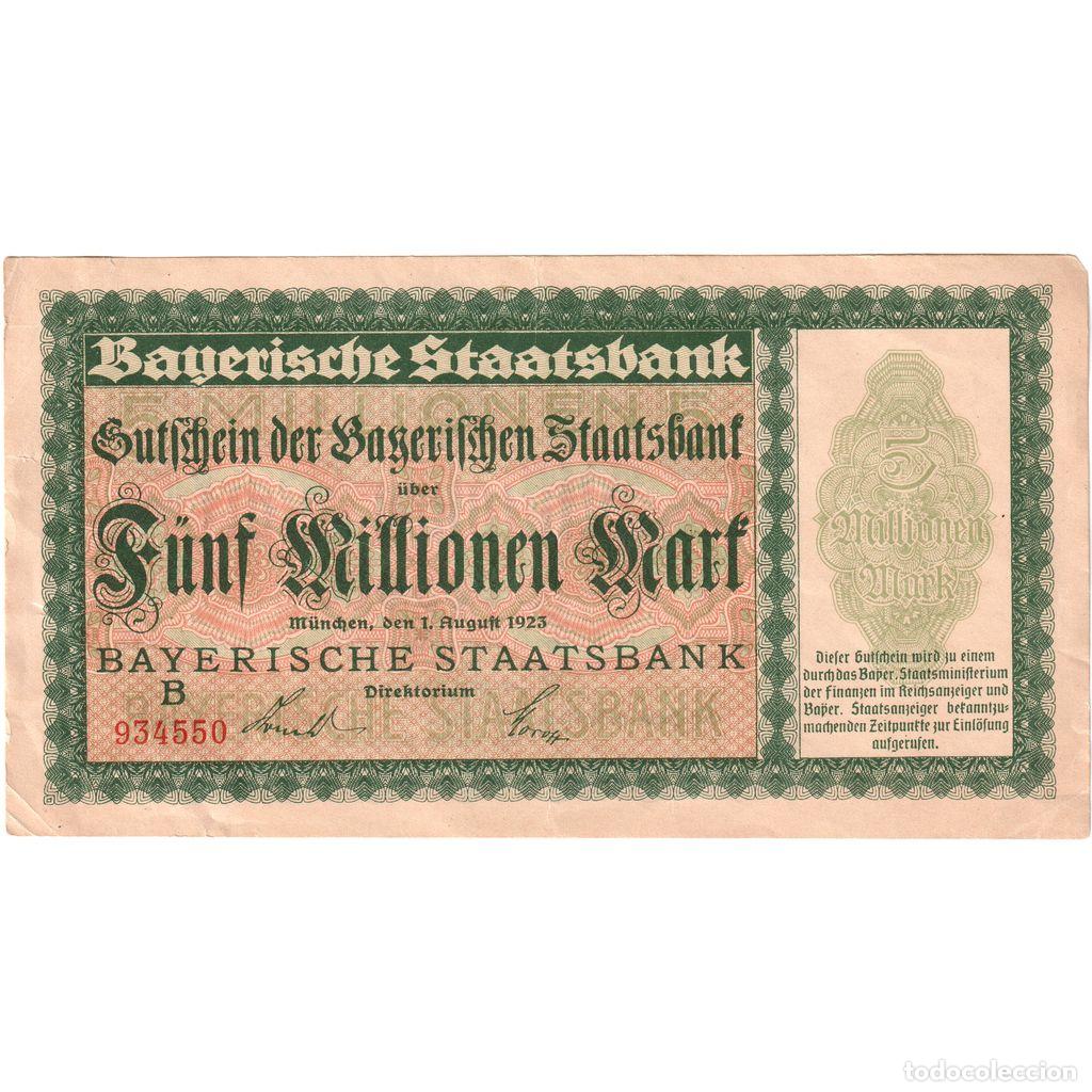Billetes extranjeros: [#1515185] Alemania, 5 Millionen Mark, 1923-08-01, MBC+