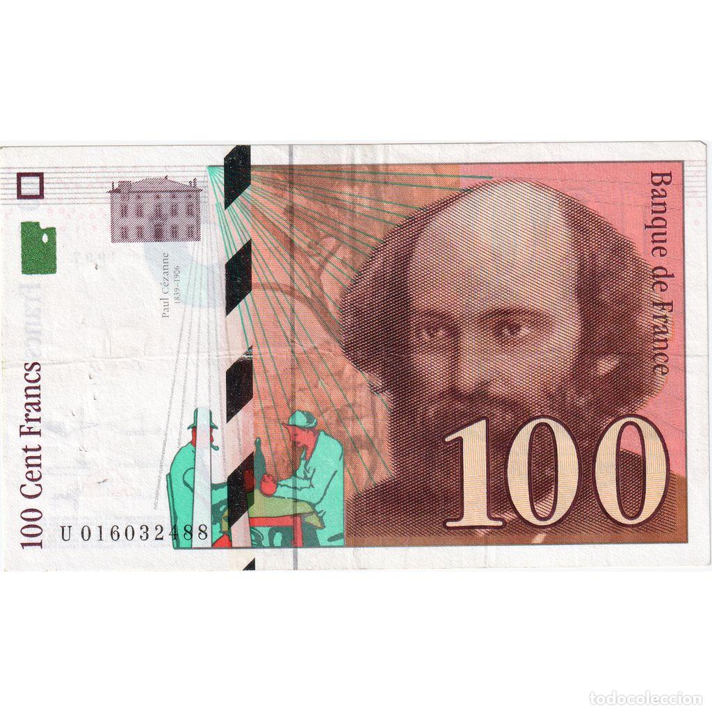 Billetes extranjeros: [#1515190] Francia, 100 Francs, C&eacute;zanne, 1997, U 016032488, BC