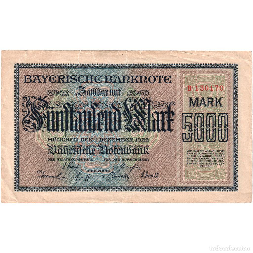 Billetes extranjeros: [#1515187] Alemania, 5000 Mark, 1922-12-1, MBC