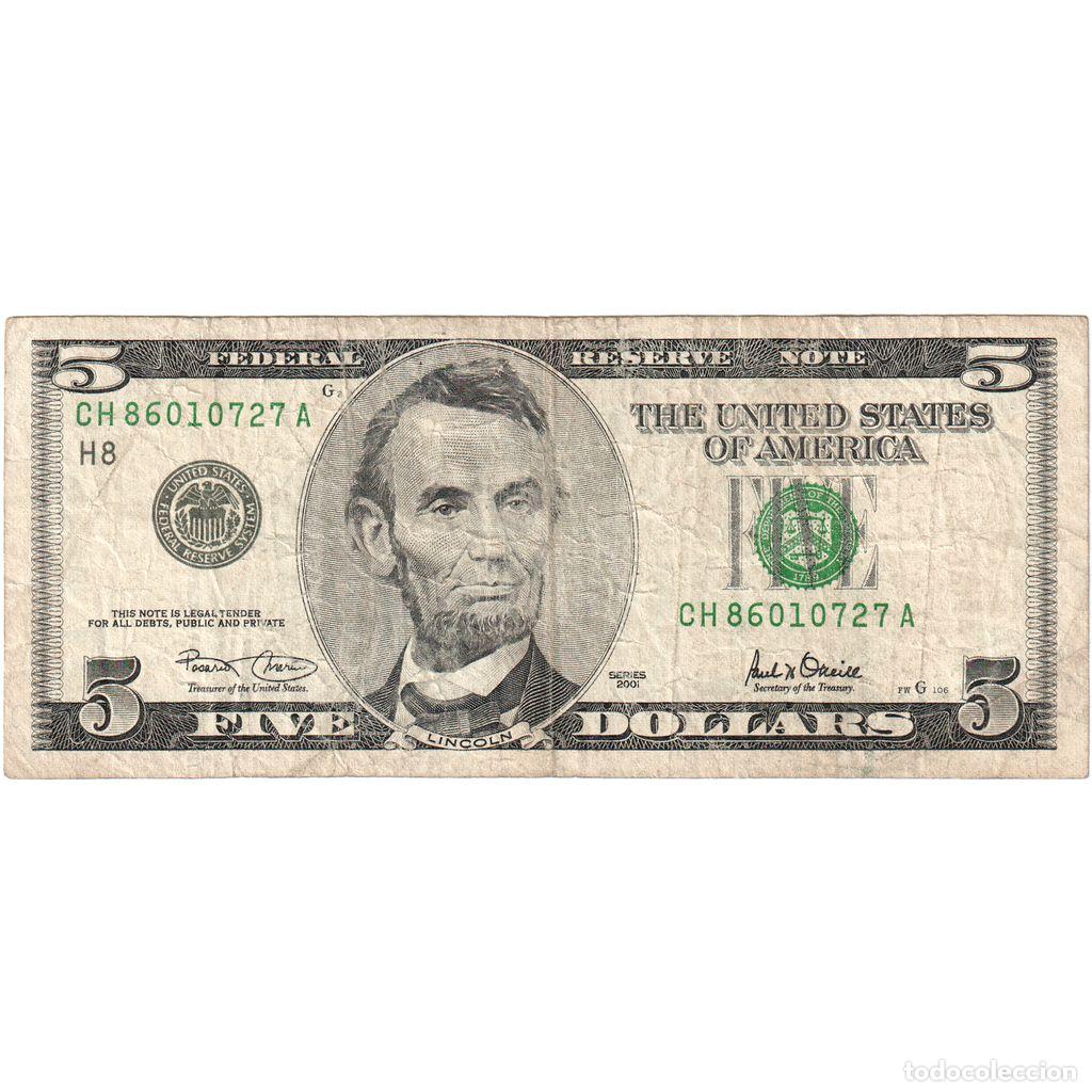 Billetes extranjeros: [#1515212] Estados Unidos, Five Dollars, RC+