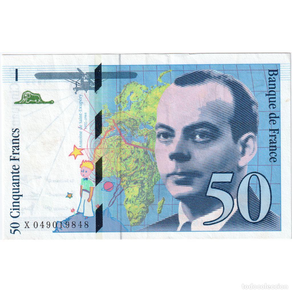 Billetes extranjeros: [#1515202] Francia, 50 Francs, St Exup&eacute;ry, X 049019848, BC+
