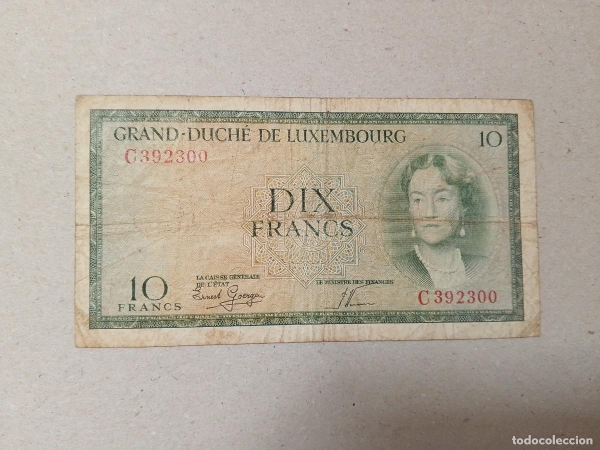 Billetes extranjeros: Billete Luxemburgo, 10 francs, a&ntilde;o 1948