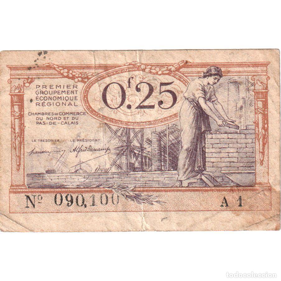 International Banknotes: [#1515221] Francia, 25 Centimes, 090100 A1, BC, Pirot:94-3