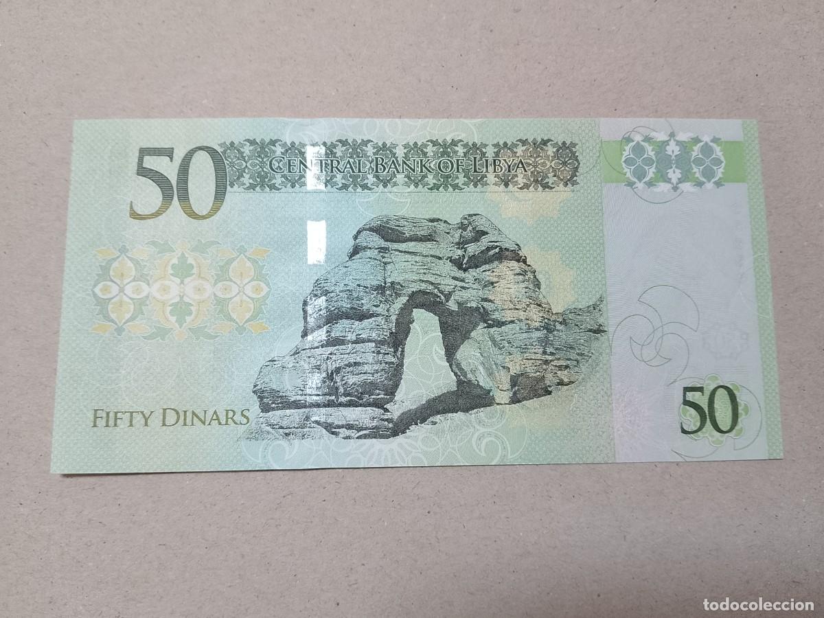 Billetes extranjeros: Billete Libia, 50 dinars, a&ntilde;o 2016, UNC - Foto 2