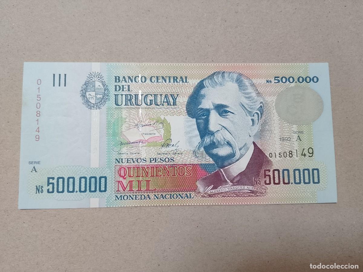 Billetes extranjeros: Billete Uruguay, 500000 pesos, serie A, a&ntilde;o 1992, UNC
