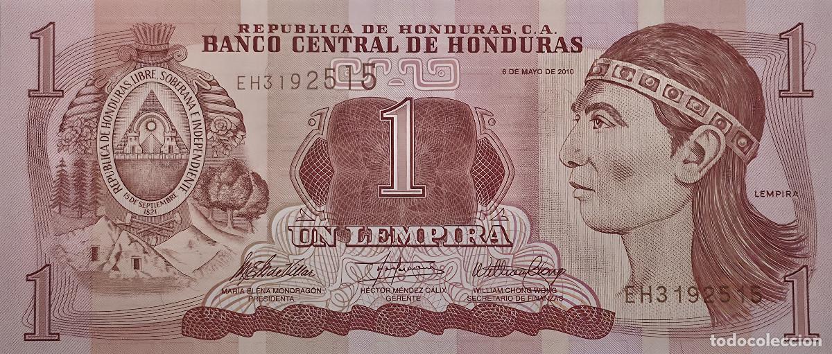 Billetes extranjeros: BILLETE HONDURAS 1 LEMPIRA 2010 SIN CIRCULAR