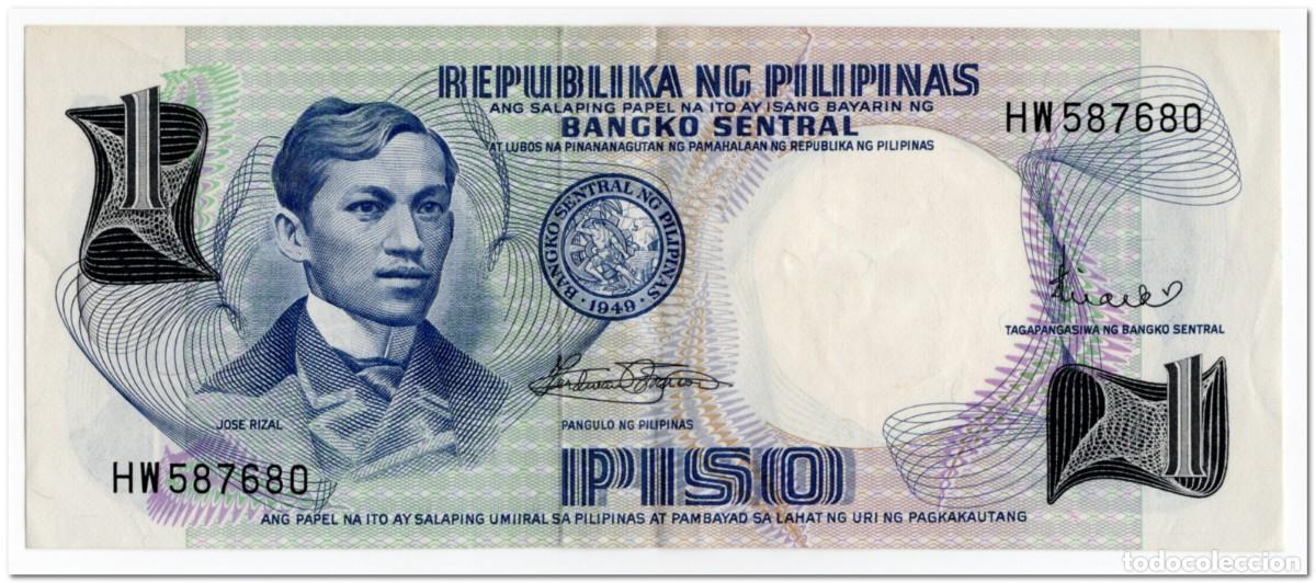Billetes extranjeros: PHILIPPINES,1 PISO,1969,P.142b,VF+