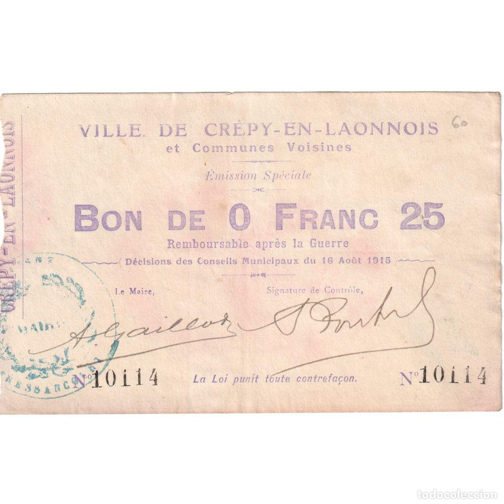 Billetes extranjeros: [#1515247] Francia, 25 Centimes, 1915-08-16, 10114, MBC, Pirot:02-531