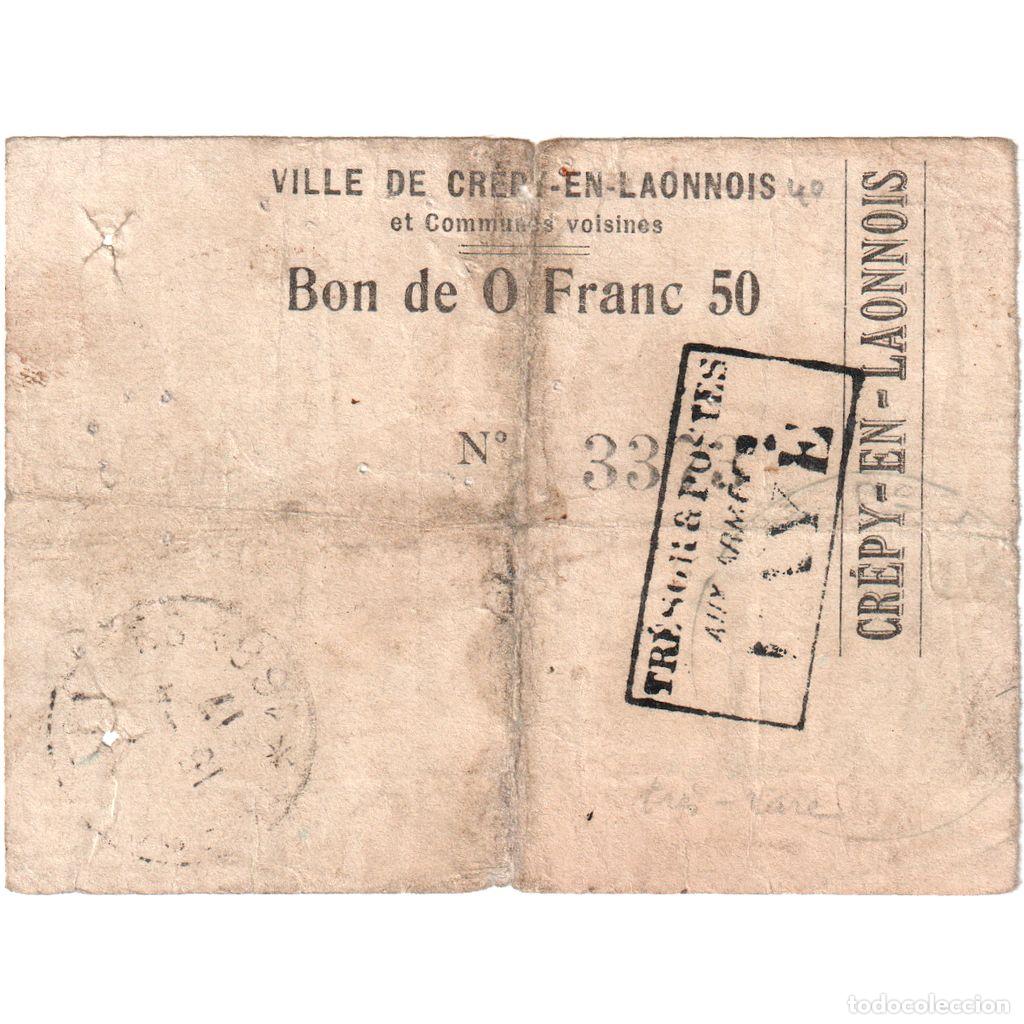 Billetes extranjeros: [#1515261] Francia, 50 Centimes, 1915-03-12, 1496, RC+, Pirot:02-531