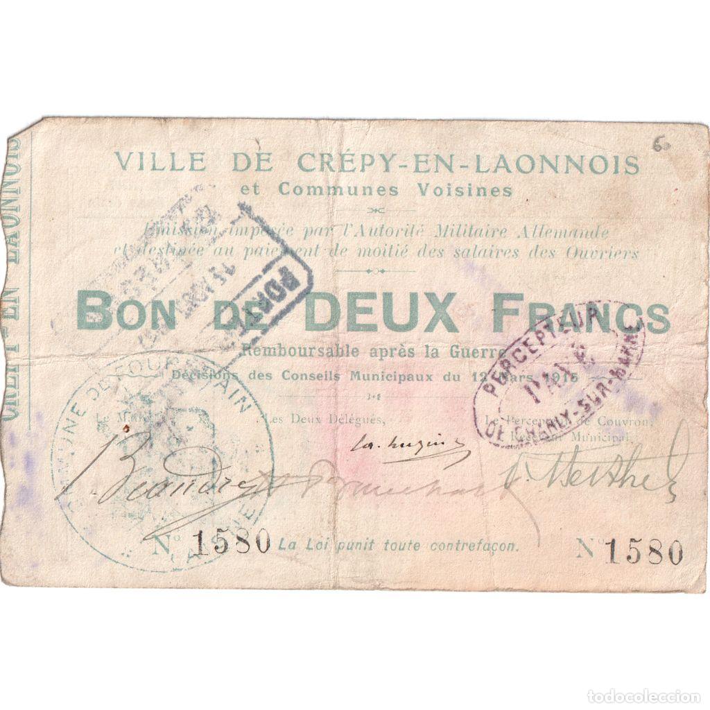 Billetes extranjeros: [#1515277] Francia, 1 Franc, 1915-03-12, 3620, RC+, Pirot:02-531