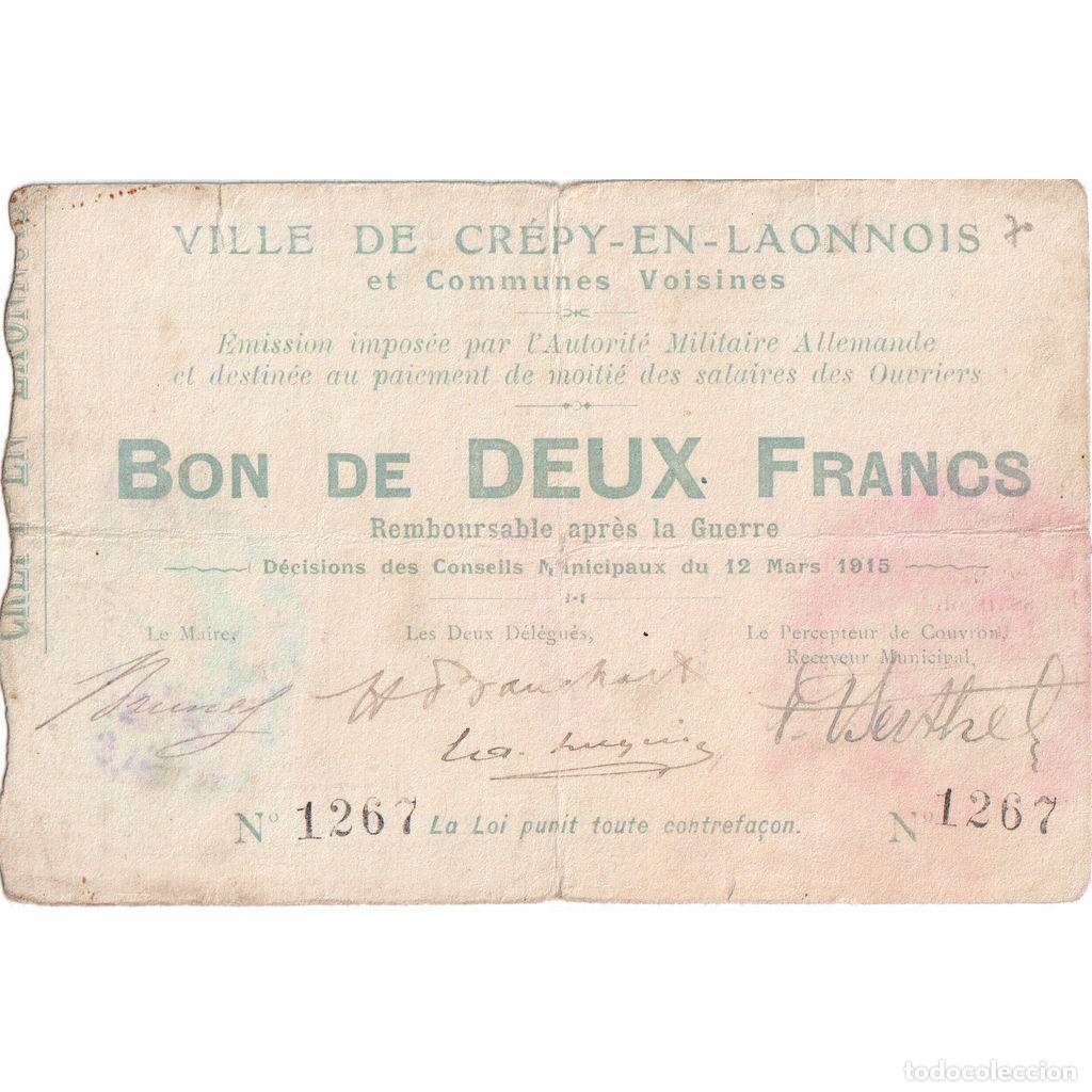 Billetes extranjeros: [#1515284] Francia, 1 Franc, 1915-03-12, 3620, RC+, Pirot:02-531