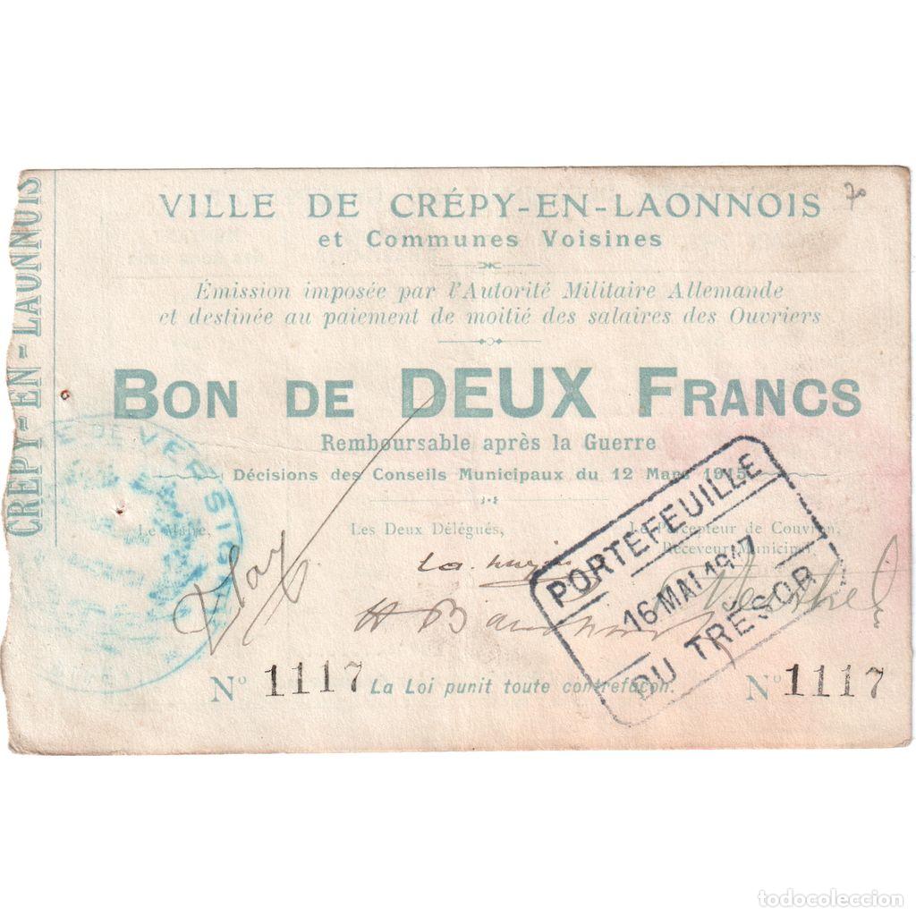 Billetes extranjeros: [#1515291] Francia, 1 Franc, 1915-03-12, 3620, RC+, Pirot:02-531
