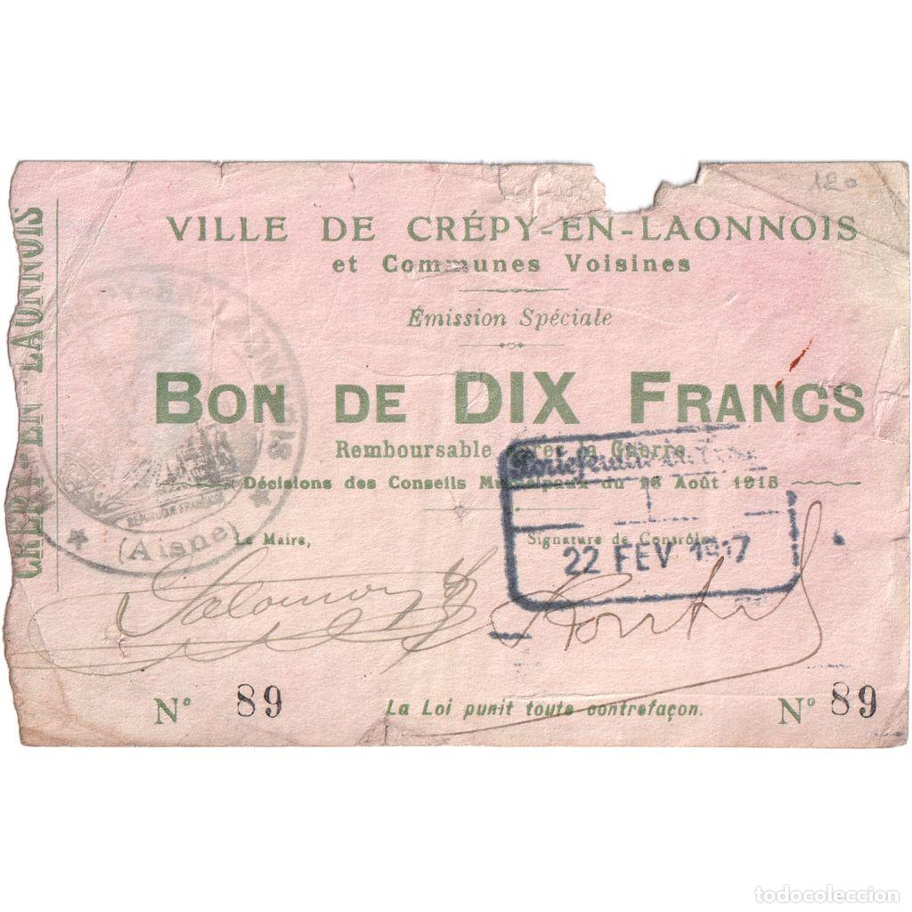 Billetes extranjeros: [#1515301] Francia, 1 Franc, 1915-03-12, 3620, RC+, Pirot:02-531