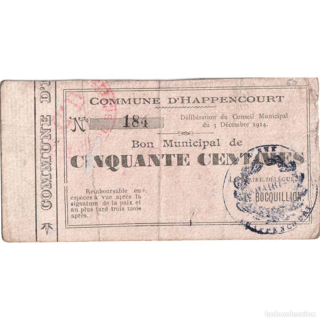Billetes extranjeros: [#1515321] Francia, 50 Centimes, 1914-12-03, 184, BC, Pirot:02-531
