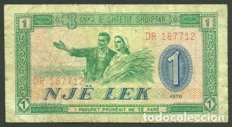 Billetes extranjeros: ALBANIA. 1 lek 1976. Pick 40.