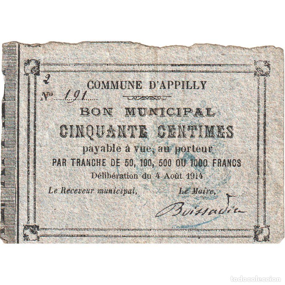 Billetes extranjeros: [#1515351] Francia, 50 Centimes, 1915-08-17, 251, BC+