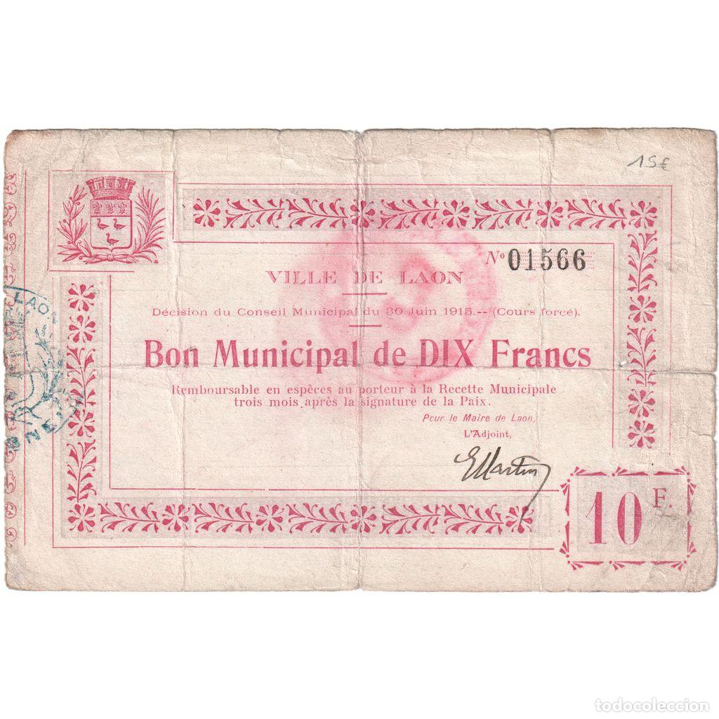 Billetes extranjeros: [#1515365] Francia, 10 Francs, 1915-06-30, 01566, RC+, Pirot:02-1309