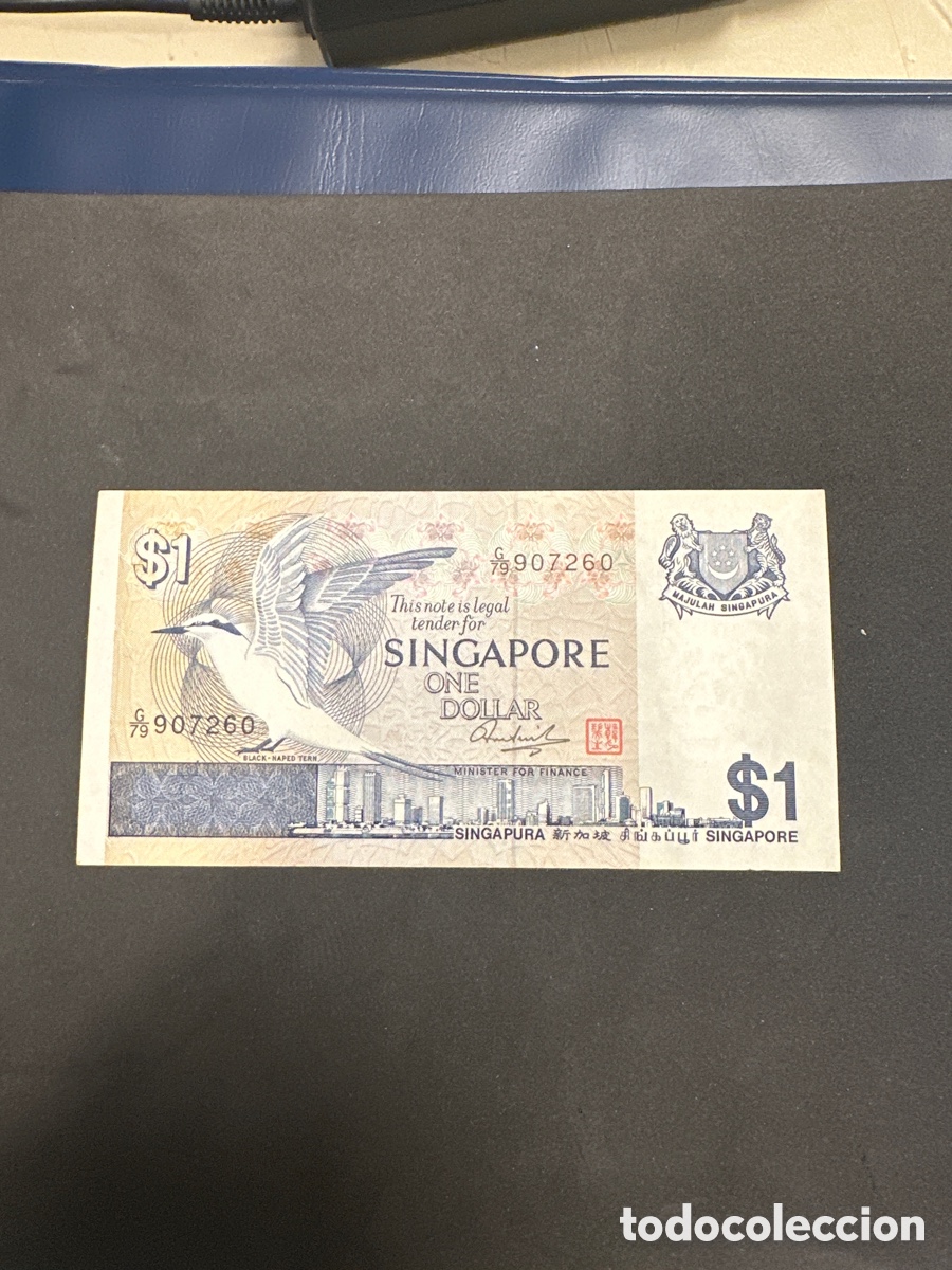 Billetes extranjeros: Billete de Singapur 1 dollar a&ntilde;o 1976