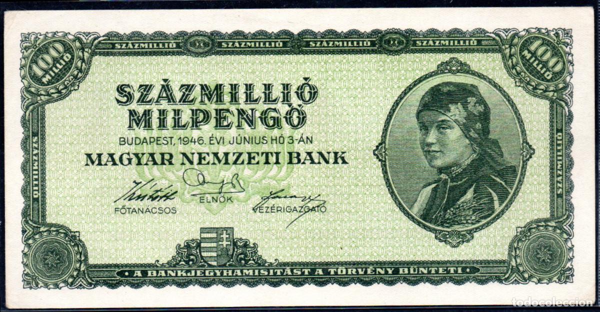 Billetes extranjeros: HUNGRIA - 100000000 MILPENGO 1946 - Pick. 130 - S/C-