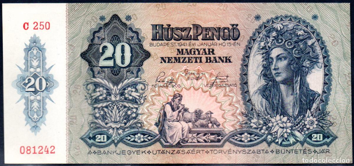 Billetes extranjeros: HUNGRIA - 20 PENGO 1941 - Pick. 109 - APROX. S/C