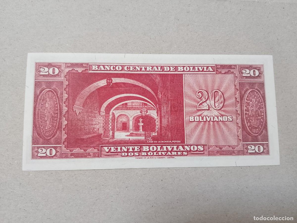 Billetes extranjeros: Billete Bolivia, 20 bolivianos, a&ntilde;o 1945, UNC