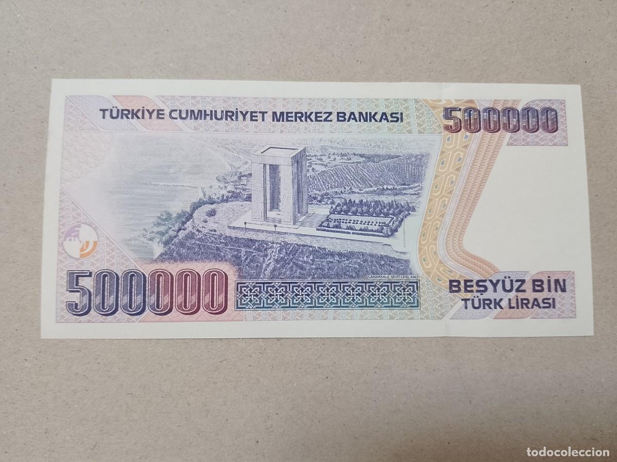 Billetes extranjeros: Billete Turquia, 500000 liras, a&ntilde;o 1993, UNC