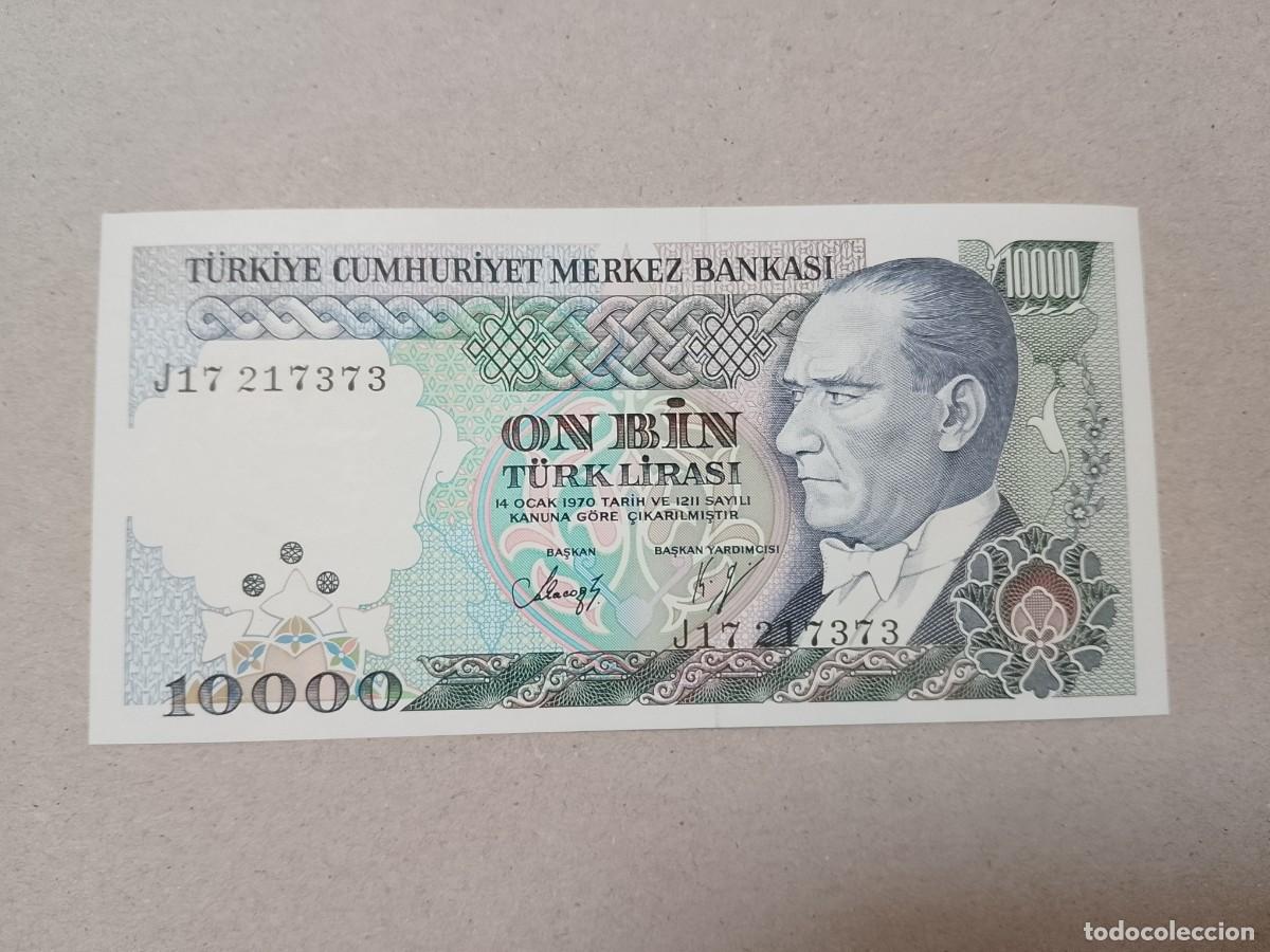 Billetes extranjeros: Billete Turquia, 10000 liras, a&ntilde;o 1982, UNC
