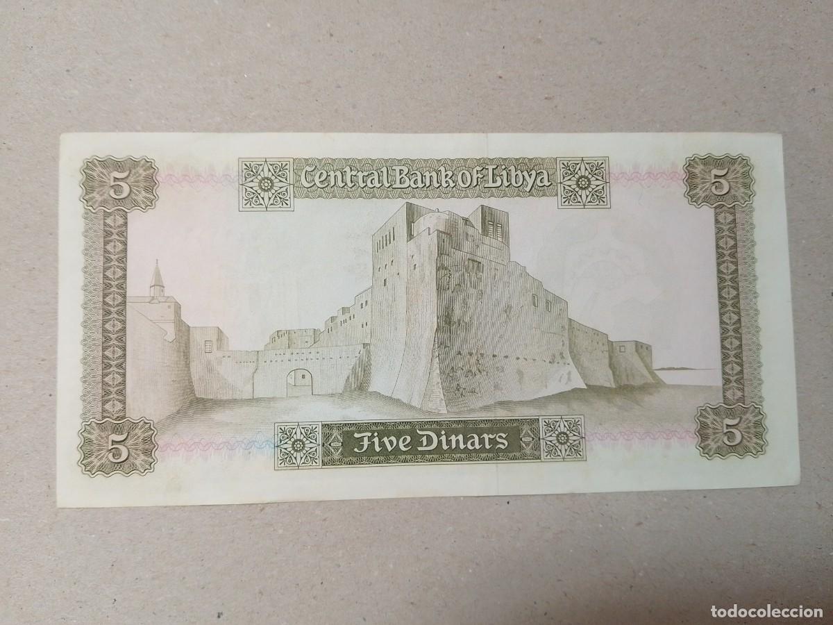 Billetes extranjeros: Billete Libia, 5 dinars, a&ntilde;o 1972, UNC - Foto 1